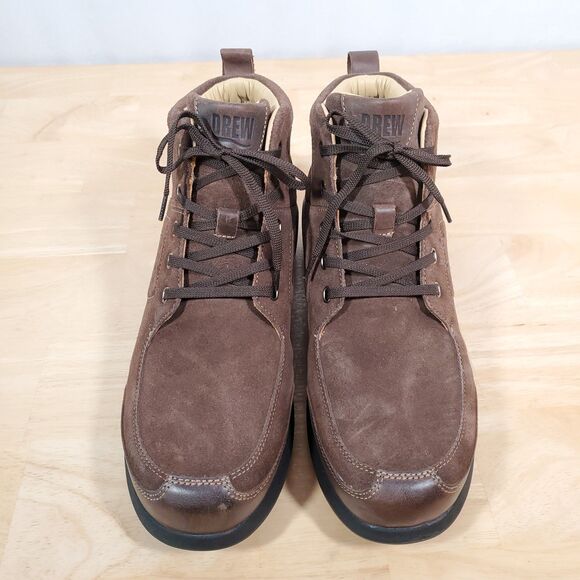 Drew Murphy Ankle Boots Men\'s Sz 13 Brown Suede Leather Casual Therapeutic Shoes main image 4